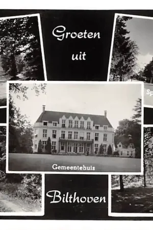 Premium Bilthoven Groeten uit 1963 Bospad Gemeentehuis Splitsing Paltzenweg - Julianaweg HC52840