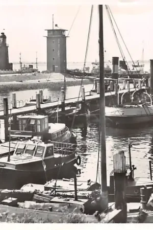 Hoek van Holland Haven Binnenvaart schepen Sleepboot SCheepvaart Vuurtoren 1953 HC52790 Wysoka jakość