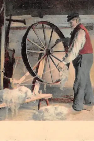 Laren Gooi Koedek spinnen 1900 Klederdracht Vintage HC52716 Wysoka jakość