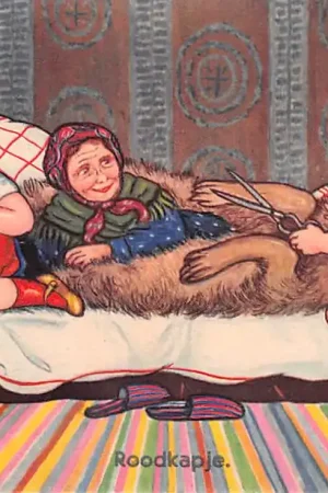 Fantasie Roodkapje Sprookje Kind Illustrator Margret Boriss Vintage HC52152 Niska cena