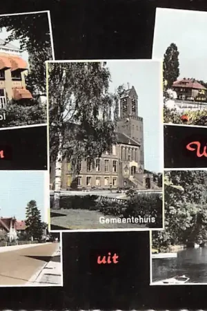 Winterswijk Groeten uit 1961 Rijks Landbouwwinterschool Torens Gemeentehuis Morgenzonweg Kanovaren Den Helder' HC52129 Promocja