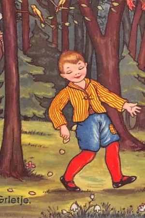 Rabat Fantasie Kind Hans en Grietje Sprookje Illustrator Margret Boriss Vintage HC52118