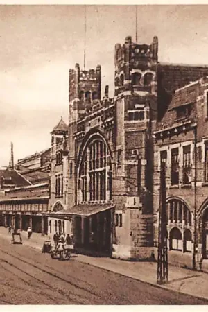Wyprzedaż Haarlem Station Tram Auto bus Spoorwegen HC52030