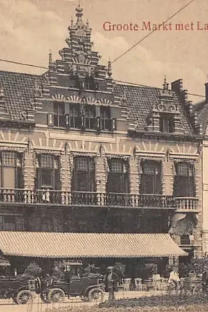 Szybka dostawa Haarlem Groote Markt met standbeeld Laurens Koster 1916 HC51961