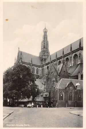 Haarlem Groote Kerk St. Bavo met ijsverkoper HC51928 Tylko dziś