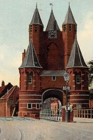 Kup teraz Haarlem Amsterdamsche Poort met tram op debrug 1911 HC51888