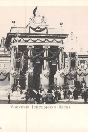 Amsterdam 1898 Souvenir Inhuldiging Koningin Wilhelmina Beurs Koningshuis HC51650 Ostatnia szansa