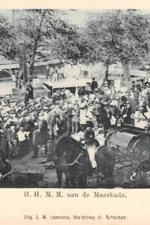 Rabat Rotterdam 1899 H.H. H.M. Emma en Wilhelmina aan de Maaskade Koningshuis HC51549