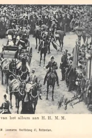 Rotterdam 1899 Overhandiging van het album aan H.H. H.M. Emma en Wilhelmina Koningshuis HC51544 Tylko dziś