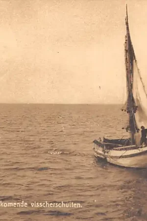 Harderwijk Binnenkomende visschersschuiten Zuiderzee 1912 Visserij HC51426 Wysoka jakość