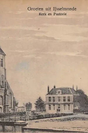 Premium Rotterdam IJsselmonde Kerk en Pastorie 1920 HC51250