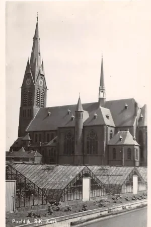 Poeldijk R.K. kerk tussen de kassen Westland 1948 HC51213 Niska cena