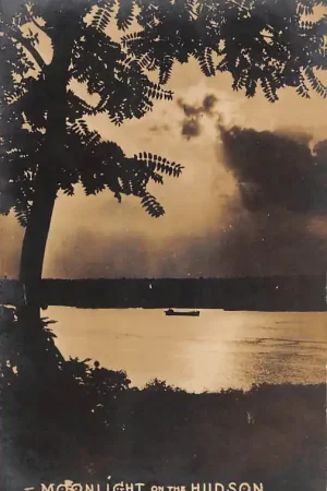 USA New York Moonlight on the Hudson 1928 Fotokaart Noord-Amerika HC51126 Tylko dziś