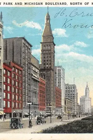 USA Chicago 1924 Grant Park and Michigan Boulevard North of Monroe Street Noord- Amerika HC51112 Tani