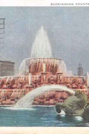 USA Chicago 1935 Buckinham Fountain in Grant Park Noord-Amerika HC51111 Ekspresowa dostawa