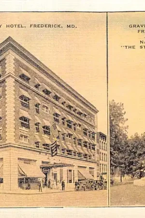 USA Frederick Maryland Francis Scott Key Hotel Grave and monument of Francis Scott Key author of our national anthem The Star-Spanlec Banner Noord- Amerika HC51109 Oryginalny