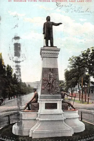 USA Salt Lake City Brigham Young Pioneer Monument 1906 Noord-Amerika America HC51077 Darmowa dostawa