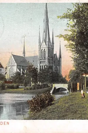 Wyprzedaż Woerden Groeten uit 1906 R.K. kerk HC50774