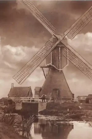 Gouda Oostpolder Molen Moordsche Wip bij de Gouwe Weegje en Oostkade Waddinxveen HC50838 Zamów teraz