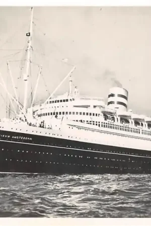 Rotterdam s.s. Nieuw Amsterdam Holland Amerika Lijn Schepen Scheepvaart 1953 HC50687 Darmowa dostawa