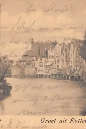 Rotterdam Groet uit 1902 Aelbrechtskolk Binnenvaart schepen Delfshaven HC50572 Bezpieczna płatność