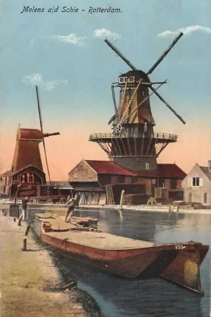 Popularny Rotterdam Molens aan de Schie 1916 HC50473