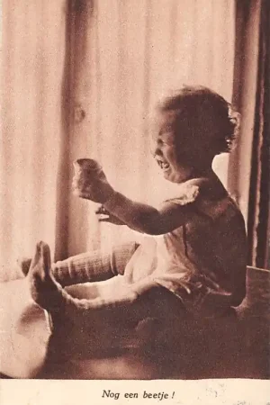 Fantasie Kind Peuter huilt en zegt: Nog een beetje! 1925 Vintage HC50485 Oferta