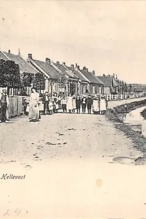 Oryginalny Nieuw-Helvoet Kolenpad met volk 1906 Hellevoetsluis HC50412