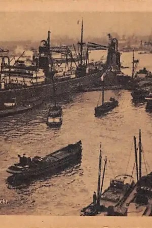 Rotterdam Havengezicht met binnenvaart schepen Scheepvaart HC50113 Oryginalny