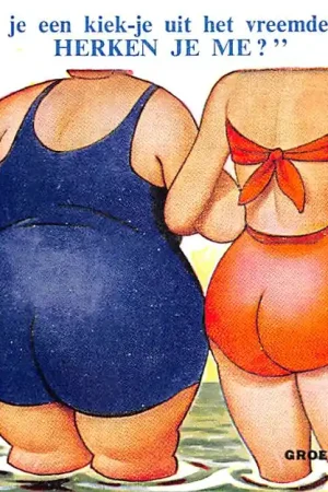 Fantasie Humor Groeten uit Scheveningen. Hier zie je een kiek-je uit het vreemdelingen-boek. Herken je me ? Vintage HC50138 Tylko dziś