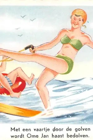 Rabat Fantasie Humor Met een vaartje door de golven ... Vintage HC50137