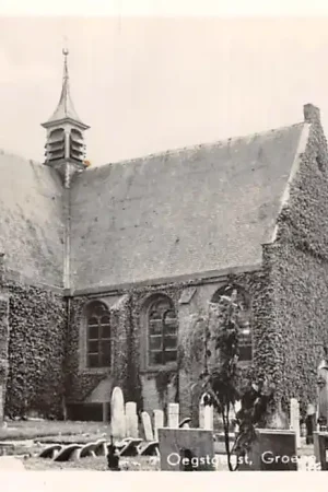 Autentyczny Oegstgeest Groene Kerkje met begraafplaats 1952 HC49983