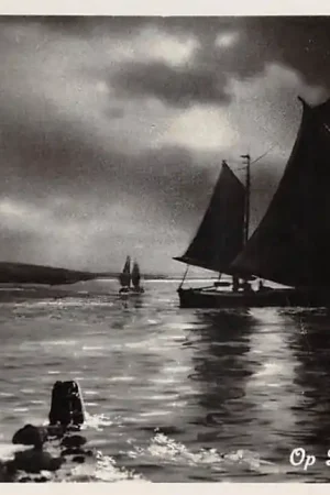 Zamów teraz Ouddorp (ZH) Op Hoop van Zegen 1935 Vuurtoren en vissersschip HC49947