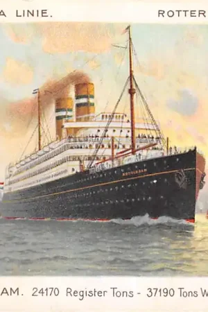 Wyprzedaż Rotterdam D.D. Rotterdam Holland Amerika Linie 24170 Reg. Tons Holland America Line Scheepvaart Schepen HC49904