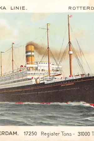 Rotterdam D.D. Nieuw-Amsterdam 17250 Reg. Tons Holland-Amerika Linie Holland America Line Schepen Scheepvaart HC49892 Ostatnia szansa