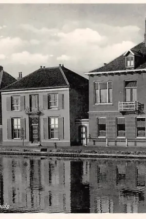 Waddinxveen Zuidkade met Gemeentehuis 1939 HC49763 Wysoka jakość