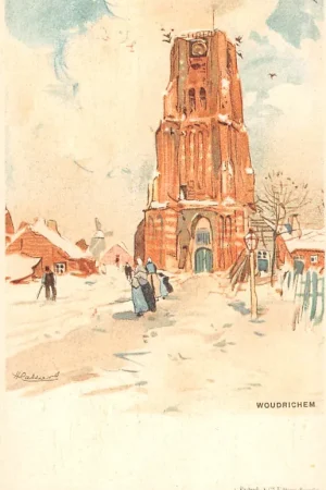 Woudrichem In de winter 1900 HC49749 Popularny