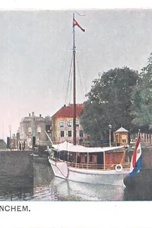 Autentyczny Gorinchem Sluis kolk met binnenvaart schip Scheepvaart Nauta ? HC49607