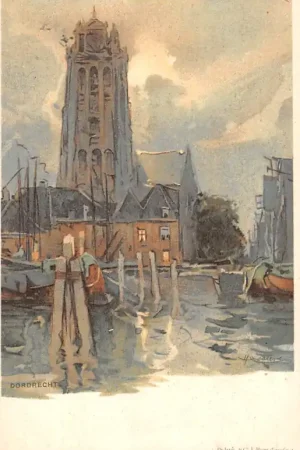 Darmowa dostawa Dordrecht Zicht op de Grote Kerk 1900 HC49558