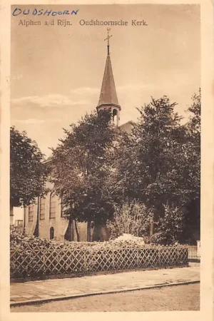 Premium Alphen aan den Rijn Oudshoorn Oudhoornsche Kerk 1945 HC49375