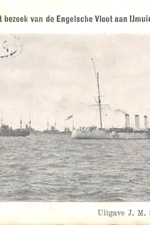IJmuiden Bezoek van de Engelsche Vloot Visit of the British Squadron 16-18 Aug. 1905 Marine Scheepvaart HC49328 Ekspresowa dostawa