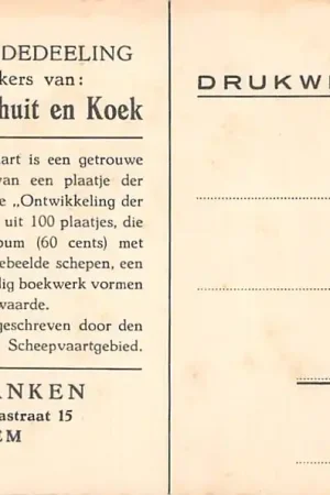Haarlem Reclame Franken's Beschuit en Koek Lange Margarethastraat 15 Voorkant Vissers schip op het strand te Katwijk HC49322 Nowość