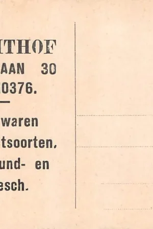 Rotterdam Reclame J.J. Kruithof Schietbaanlaan 30 Slagerij Fijne Vleeschwaren en Worstsoorten HC49310 Wyprzedaż