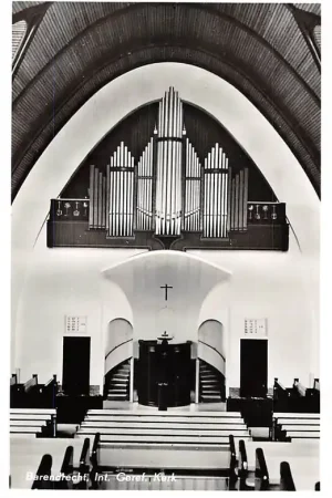 Barendrecht Interieur Gereformeerde Kerk met orgel en preekstoel 1957 HC49420 Oferta limitowana