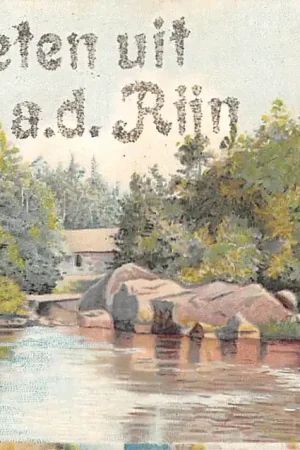 Rabat Alphen aan den Rijn Groeten uit 1900 in zilveren glittertjes HC49396