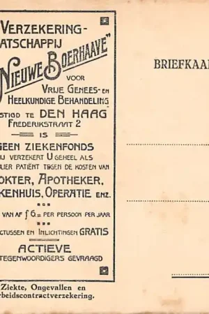 Den Haag Reclame Verzekering Mij. De Nieuwe Boerhaave Frederikstraat 2 Voorzijde: Marken Vischboeren Klederdracht VintageHC49306 Nowość