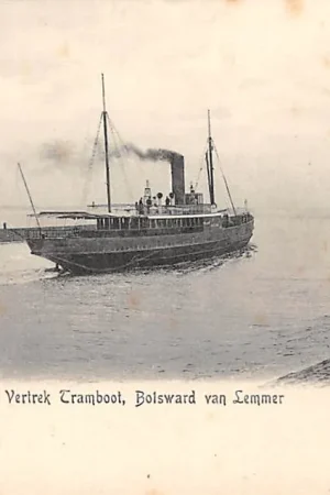 Oryginalny Vertrek Tram boot Bolsward van Lemmer Schepen Scheepvaart Zuiderzee HC49101