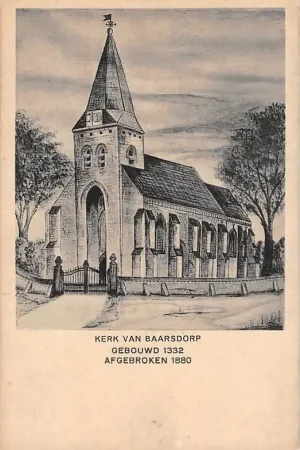 Szybka dostawa Baarsdorp Kerk Gebouwd 1332 Afgebroken in 1880 Borsele Zuid-Beveland HC48819