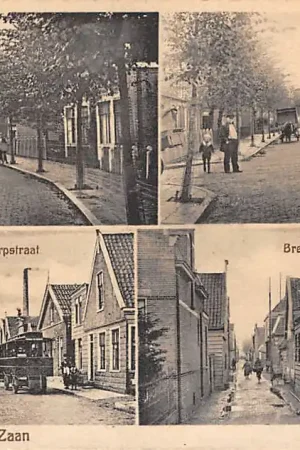 Koog aan de Zaan 1927 Zuideinde Dorpstraat Bus Breedweep Zaandam Zaanstad HC48757 Wysoka jakość