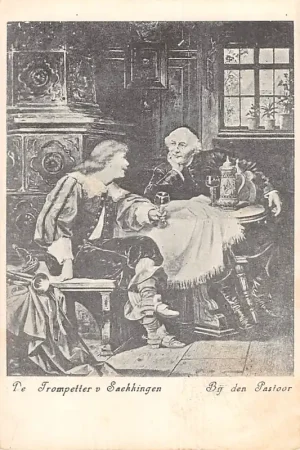 Fantasie De Trompetter van Saekkingen Bij den Pastoor 1900 Vintage HC48730 Zamów teraz